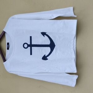 CBR White and Blue Graphic Long Sleeve Tee